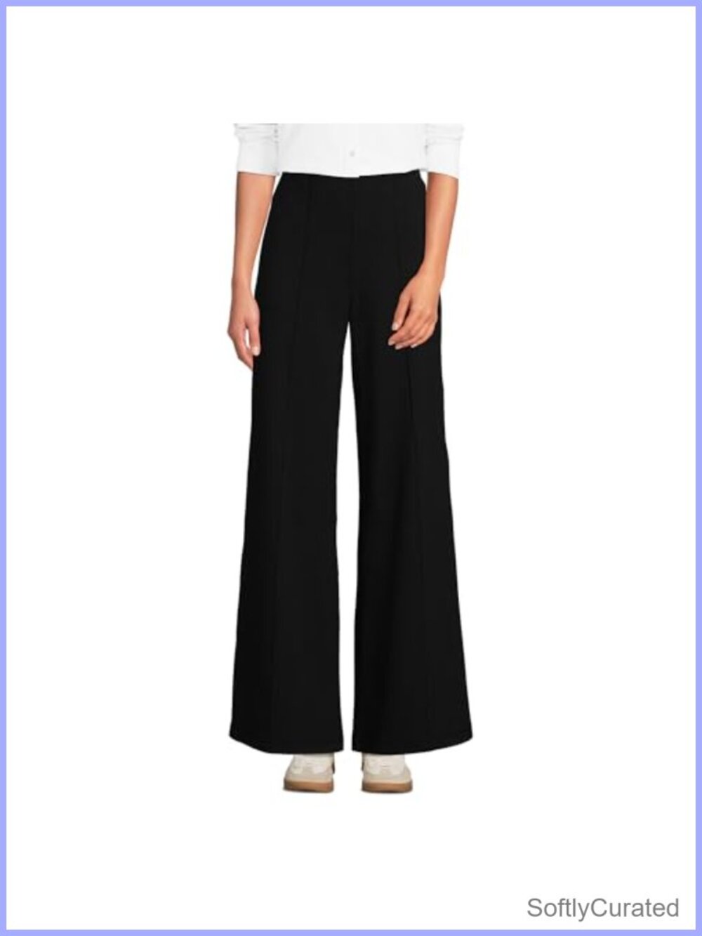 High Rise Palazzo Pants Pull On Wide Leg Elevated Pintucks